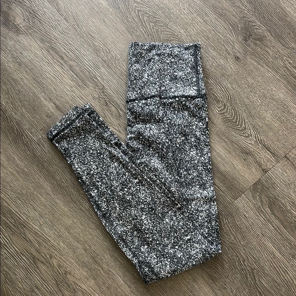 Lululemon Black and White Speckled Leggings